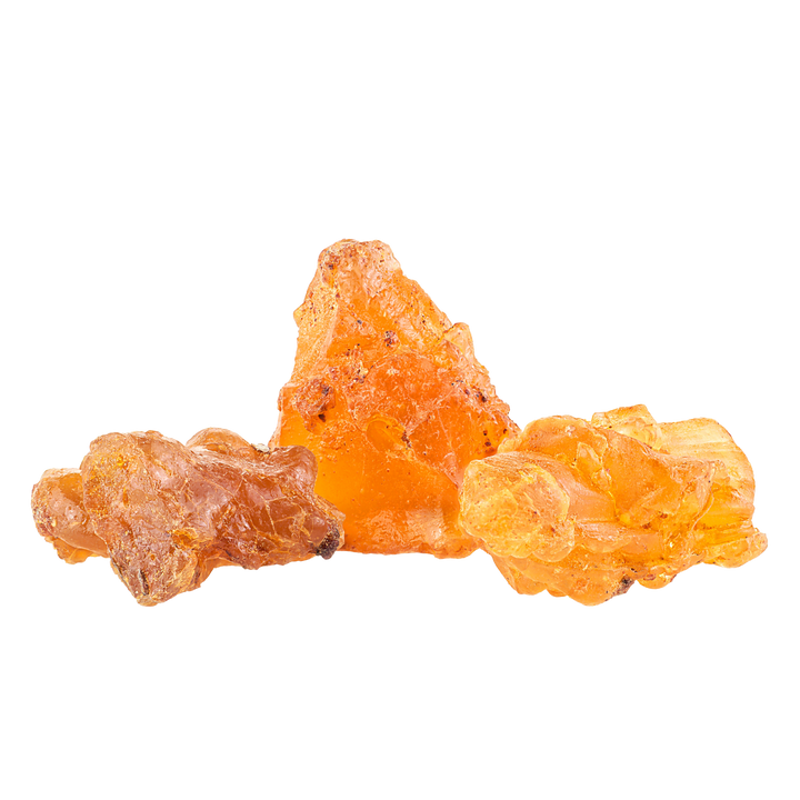 Olibanum. A resinous, deep, and ambery scent with spicy facets.
